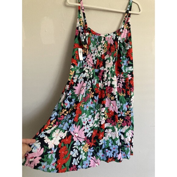 NEW Old Navy Floral Linen Blend Cami Dress XL TALL Short Boho Summer Sleeveless - Picture 8 of 12